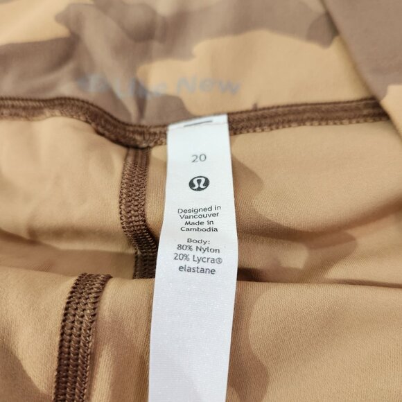 Lululemon Align High Rise Pant Camo Heritage 365 Camo Beige Womens Size 20 - Picture 8 of 13